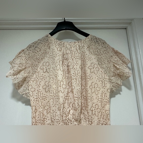 Cleobella “Sage” pink smocked shoulders romper size small. NWT - Picture 11 of 11